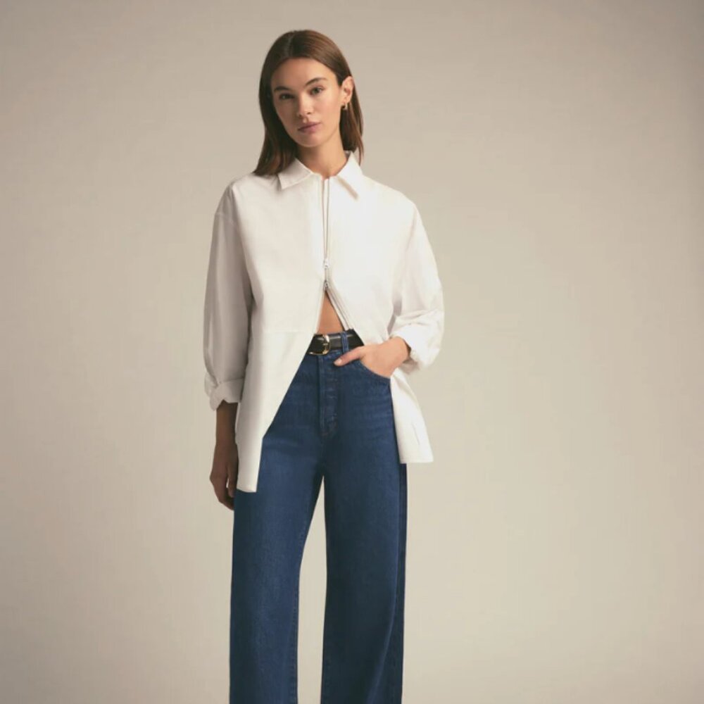 Favorite Daughter White Button-Down Shirt